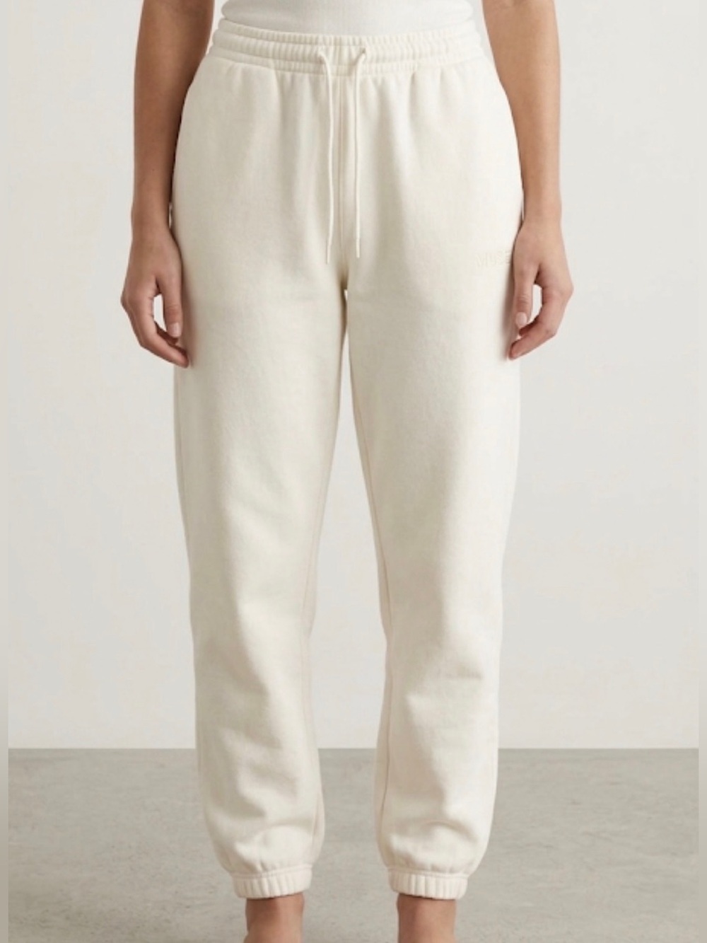 Cozy White Foot Locker Drawstring Sweatpants